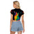 Cat Colorful Christmas Raglan Cropped T Shirt Xmas Holiday Patterns - Wonder Print Shop