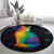Cat Colorful Christmas Round Carpet Xmas Holiday Patterns - Wonder Print Shop