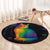 Cat Colorful Christmas Round Carpet Xmas Holiday Patterns - Wonder Print Shop