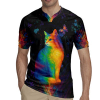 Cat Colorful Christmas Rugby Jersey Xmas Holiday Patterns - Wonder Print Shop