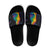 Cat Colorful Christmas Slide Sandals Xmas Holiday Patterns - Wonder Print Shop