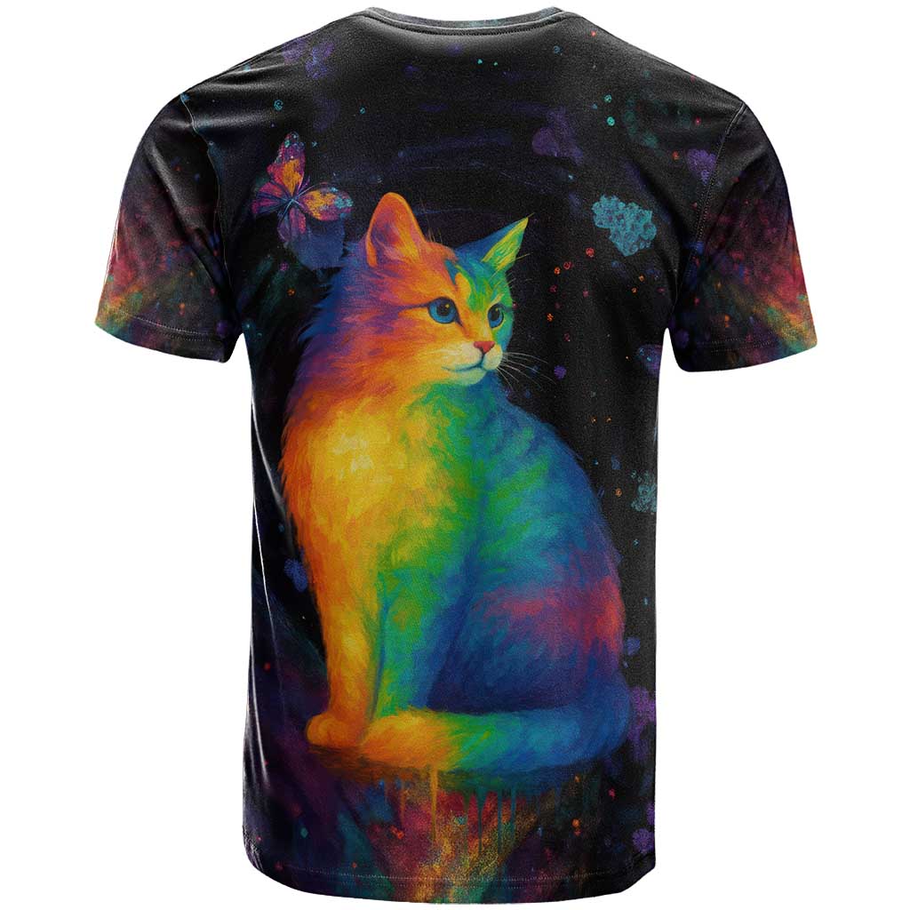 Cat Colorful Christmas T Shirt Xmas Holiday Patterns - Wonder Print Shop
