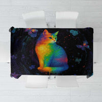 Cat Colorful Christmas Tablecloth Xmas Holiday Patterns - Wonder Print Shop
