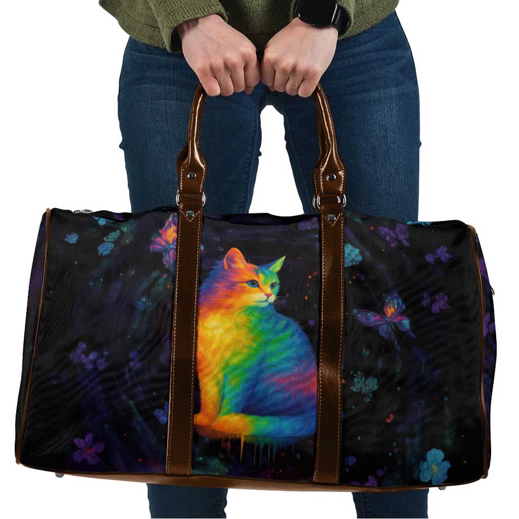 Cat Colorful Christmas Travel Bag Xmas Holiday Patterns - Wonder Print Shop