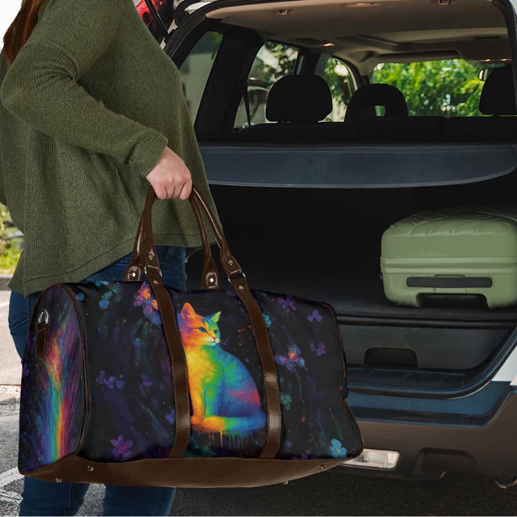 Cat Colorful Christmas Travel Bag Xmas Holiday Patterns - Wonder Print Shop