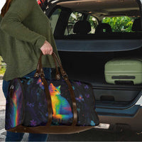 Cat Colorful Christmas Travel Bag Xmas Holiday Patterns - Wonder Print Shop