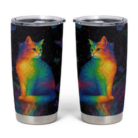 Cat Colorful Christmas Tumbler Cup Xmas Holiday Patterns - Wonder Print Shop