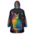 Cat Colorful Christmas Wearable Blanket Hoodie Xmas Holiday Patterns - Wonder Print Shop