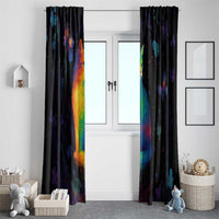 Cat Colorful Christmas Window Curtain Xmas Holiday Patterns - Wonder Print Shop