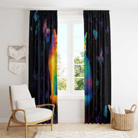 Cat Colorful Christmas Window Curtain Xmas Holiday Patterns - Wonder Print Shop