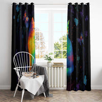 Cat Colorful Christmas Window Curtain Xmas Holiday Patterns - Wonder Print Shop