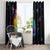 Cat Colorful Christmas Window Curtain Xmas Holiday Patterns - Wonder Print Shop
