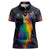 Cat Colorful Christmas Women Polo Shirt Xmas Holiday Patterns - Wonder Print Shop