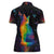Cat Colorful Christmas Women Polo Shirt Xmas Holiday Patterns - Wonder Print Shop