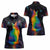 Cat Colorful Christmas Women Polo Shirt Xmas Holiday Patterns - Wonder Print Shop