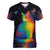 Cat Colorful Christmas Women V-Neck T-Shirt Xmas Holiday Patterns - Wonder Print Shop