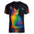 Cat Colorful Christmas Women V-Neck T-Shirt Xmas Holiday Patterns - Wonder Print Shop