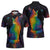 Cat Colorful Christmas Zipper Polo Shirt Xmas Holiday Patterns - Wonder Print Shop