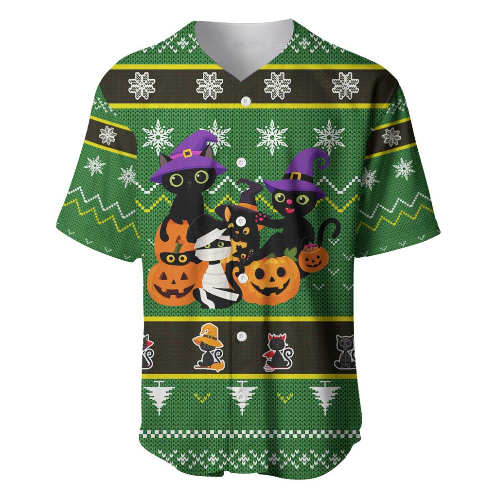 Cat Cute Witcher Noel Christmas Baseball Jersey Xmas Holiday Patterns - Wonder Print Shop