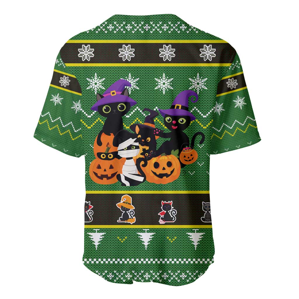 Cat Cute Witcher Noel Christmas Baseball Jersey Xmas Holiday Patterns - Wonder Print Shop