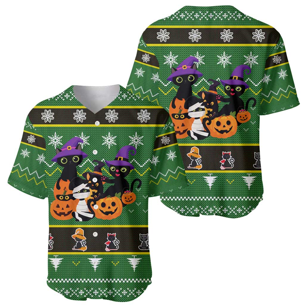 Cat Cute Witcher Noel Christmas Baseball Jersey Xmas Holiday Patterns - Wonder Print Shop
