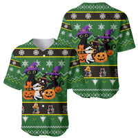 Cat Cute Witcher Noel Christmas Baseball Jersey Xmas Holiday Patterns - Wonder Print Shop