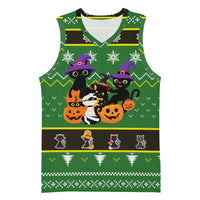 Cat Cute Witcher Noel Christmas Basketball Jersey Xmas Holiday Patterns - Wonder Print Shop