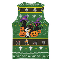 Cat Cute Witcher Noel Christmas Basketball Jersey Xmas Holiday Patterns - Wonder Print Shop