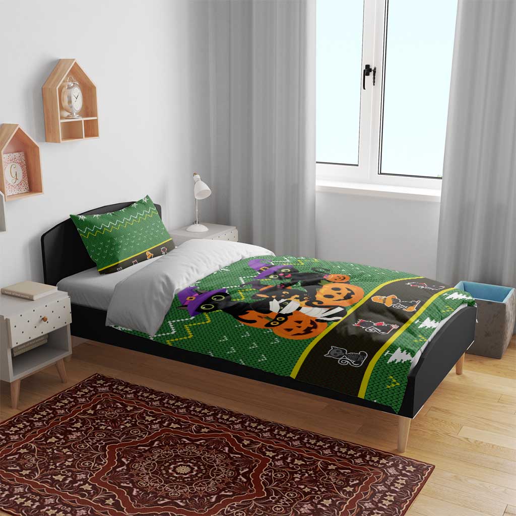 Cat Cute Witcher Noel Christmas Bedding Set Xmas Holiday Patterns - Wonder Print Shop