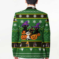 Cat Cute Witcher Noel Christmas Blazer Xmas Holiday Patterns - Wonder Print Shop