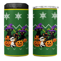 Cat Cute Witcher Noel Christmas 4 in 1 Can Cooler Tumbler Xmas Holiday Patterns - Wonder Print Shop