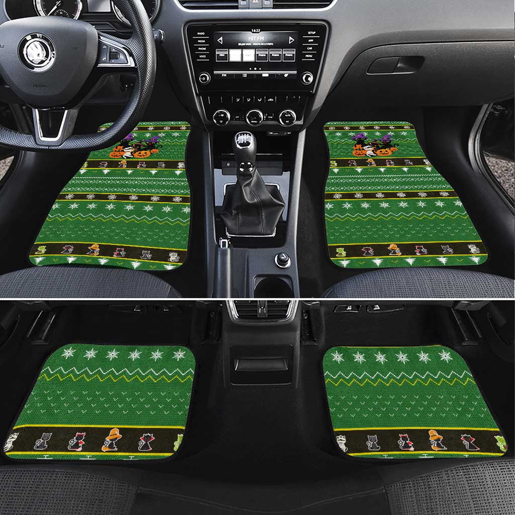 Cat Cute Witcher Noel Christmas Car Mats Xmas Holiday Patterns - Wonder Print Shop