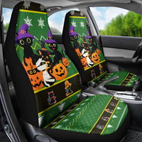 Cat Cute Witcher Noel Christmas Car Seat Cover Xmas Holiday Patterns - Wonder Print Shop