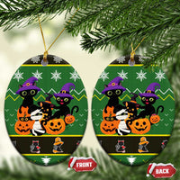 Cat Cute Witcher Noel Christmas Ceramic Ornament Xmas Holiday Patterns - Wonder Print Shop