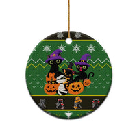 Cat Cute Witcher Noel Christmas Ceramic Ornament Xmas Holiday Patterns - Wonder Print Shop