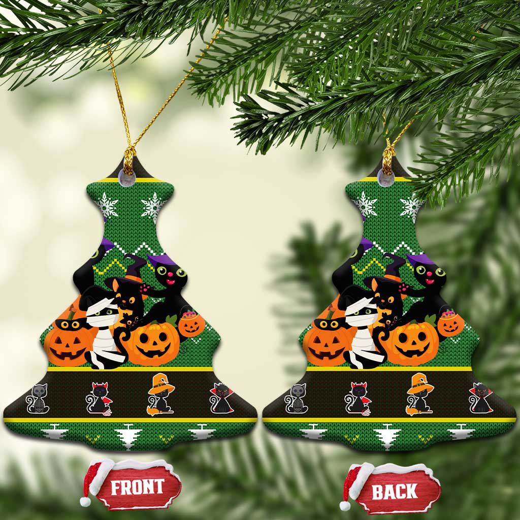 Cat Cute Witcher Noel Christmas Ceramic Ornament Xmas Holiday Patterns - Wonder Print Shop