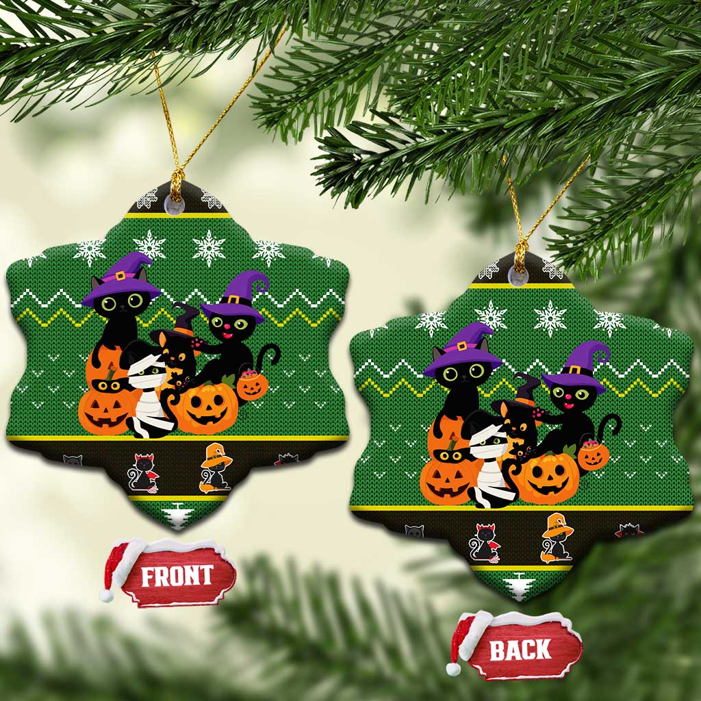 Cat Cute Witcher Noel Christmas Ceramic Ornament Xmas Holiday Patterns - Wonder Print Shop