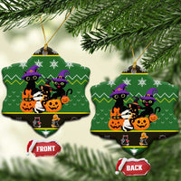 Cat Cute Witcher Noel Christmas Ceramic Ornament Xmas Holiday Patterns - Wonder Print Shop