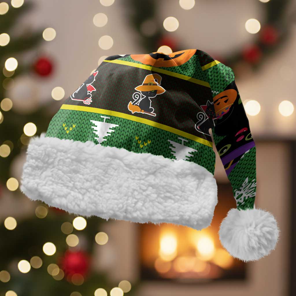 Cat Cute Witcher Noel Christmas Santa Hat Xmas Holiday Patterns - Wonder Print Shop
