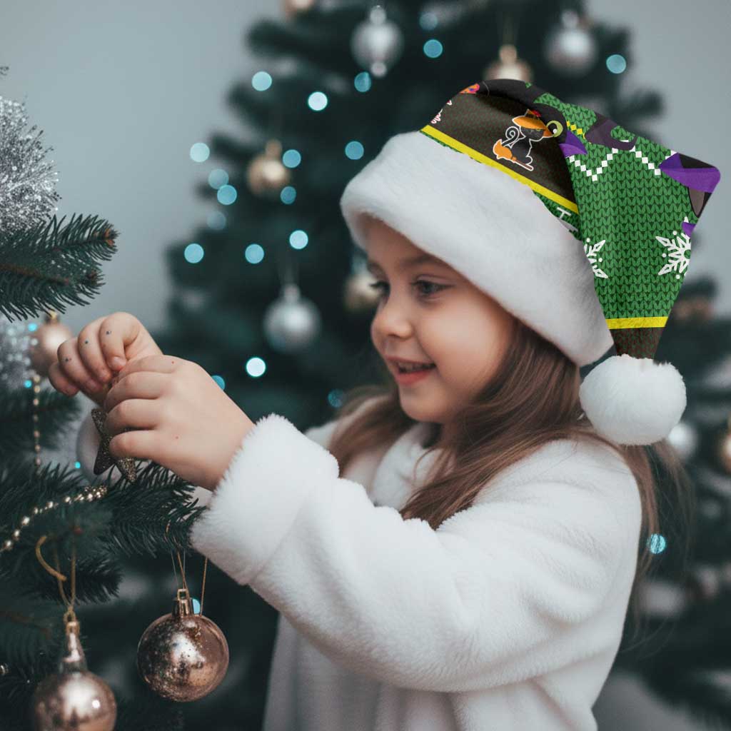 Cat Cute Witcher Noel Christmas Santa Hat Xmas Holiday Patterns - Wonder Print Shop