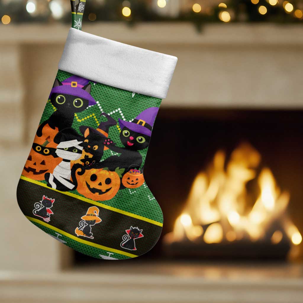 Cat Cute Witcher Noel Christmas Stocking Xmas Holiday Patterns - Wonder Print Shop