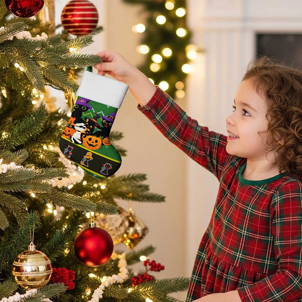 Cat Cute Witcher Noel Christmas Stocking Xmas Holiday Patterns - Wonder Print Shop