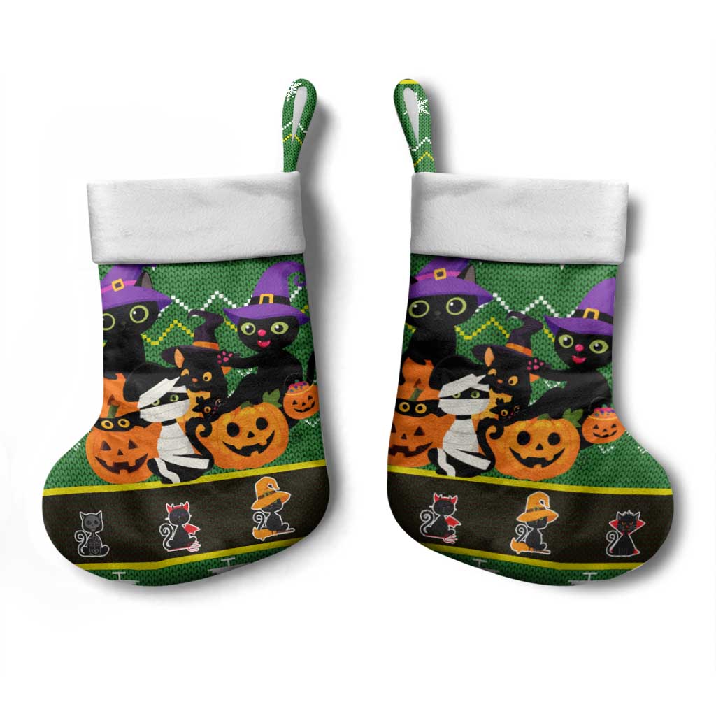 Cat Cute Witcher Noel Christmas Stocking Xmas Holiday Patterns - Wonder Print Shop