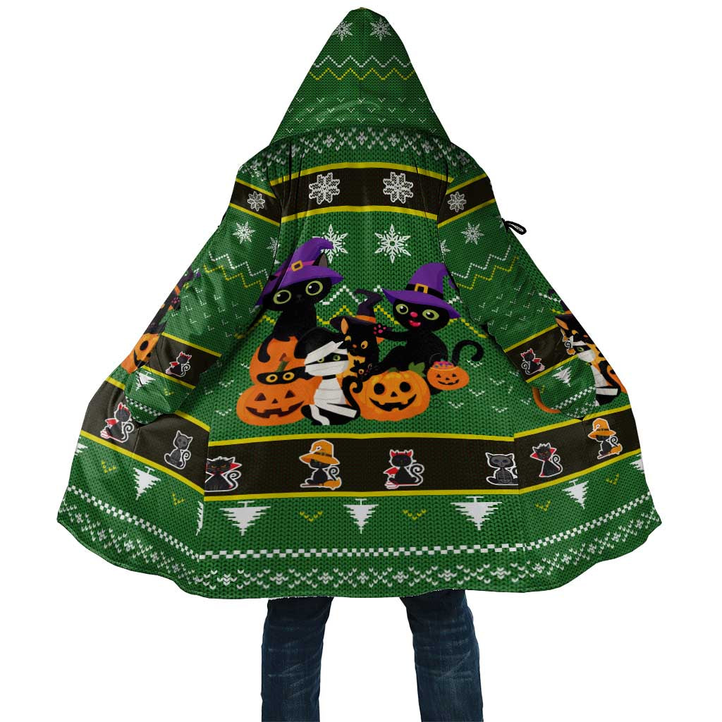 Cat Cute Witcher Noel Christmas Cloak Xmas Holiday Patterns - Wonder Print Shop