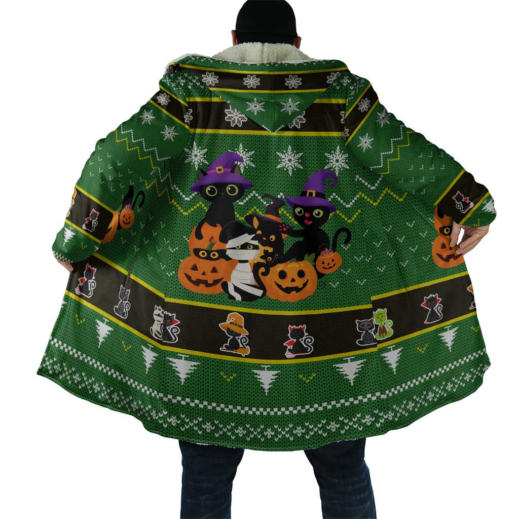 Cat Cute Witcher Noel Christmas Cloak Xmas Holiday Patterns - Wonder Print Shop