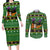 Cat Cute Witcher Noel Christmas Couples Matching Long Sleeve Bodycon Dress and Long Sleeve Button Shirt Xmas Holiday Patterns - Wonder Print Shop