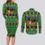 Cat Cute Witcher Noel Christmas Couples Matching Long Sleeve Bodycon Dress and Long Sleeve Button Shirt Xmas Holiday Patterns - Wonder Print Shop