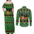 Cat Cute Witcher Noel Christmas Couples Matching Off Shoulder Maxi Dress and Long Sleeve Button Shirt Xmas Holiday Patterns - Wonder Print Shop
