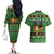 Cat Cute Witcher Noel Christmas Couples Matching Off The Shoulder Long Sleeve Dress and Hawaiian Shirt Xmas Holiday Patterns - Wonder Print Shop