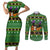 Cat Cute Witcher Noel Christmas Couples Matching Short Sleeve Bodycon Dress and Long Sleeve Button Shirt Xmas Holiday Patterns - Wonder Print Shop